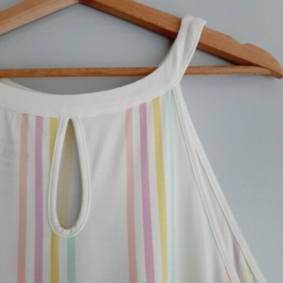 TORRID \ Super Soft Halter Tank Top Pastel Colorful Stripe Pattern Sz 2X | 2 - Picture 10 of 13
